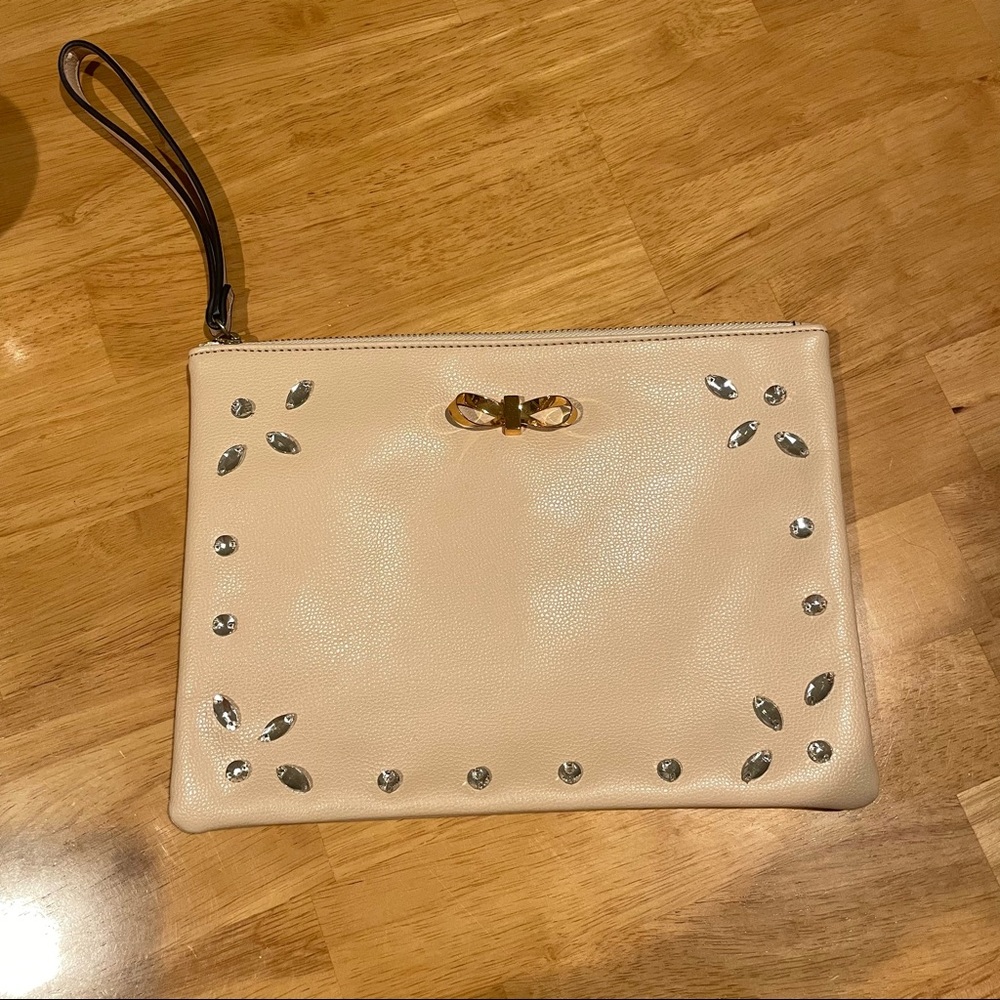 Crystal embellished clutch